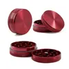 2 Layers Tobacco Grinders Smoking Accessories 40mm 50mm 55mm 63mm Aluminium Alloy Herb Grinder Cnc Teeth Filter 8 Colors