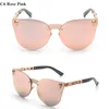 Óculos de sol emosnia óculos de sol rosa crânio de ouro rosa Oversize Glassses Sunglasses Women Brand Designer Big.