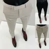 メンズパンツの男性スーツパンツホンブルパンタロン秋のストレッチ男性のためのスリムフォーマルズボンファッションカジュアルストライプドレスパンツメンズ230301