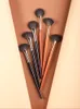 Makyaj Fırçaları Luxe Doğal Saç Fan Toz Fırçası Allık Allık Yüksek Hesabaç Güzellik Karıştırma Araçları