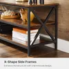 TV 스탠드 최대 65 인치 텔레비전 미디어 콘솔 선반 3Tier Storage 및 Xshape Steel Frame9075993