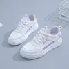 Chaussures flatboard pour femmes Hotsale Fashion Blanc-rose Blanc-violet printemps chaussures de sport baskets Color7
