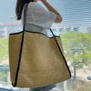 Versatile Hollow Woven Bag Women's Bag Large Capacity Shopping Bag Portable Shoulder Bag Ins Fashion Tote Bag 230301