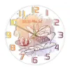 Horloges murales horloge transparente pain français thème couleur muet acrylique boulangerie dédiée décorative