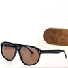 Nouvelles lunettes de soleil de créateurs de mode pour hommes et femmes Square TF1000 avec des lunettes de soleil à monture large de créateur de marque surdimensionnée de mode en diamant UV400 lunettes de soleil safilo eyewear