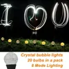 Strings Solar-Powered Bubbles Lawn Lamp Pathway Decor IP65 Waterproof 10/20/30LEDs String Stake Lights For Garden Yard Outdoor Garlands
