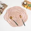 Place en forme de fleur rose tapis PVC Table décoration de bouteille d'eau Mattes de bouteille de café Mat de bois de beignets Placemats Bar outil de cuisine BH8372 TYJ