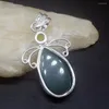 Pendant Necklaces Hermosa Jewelry Arrival Green Moss Agate Topaz Silver Color Charm Necklace For Women Gifts 20234660