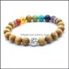 Car DVR خيوط Beadeds Tree of Life 7 Chakras Wooden Beads Strand Essential Oil Diffuser Bracelet Buddha Energy Yoga Women Men Jewelry Drop Drop Drovax