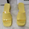 2023 Jöle Sandalet Tasarımcı Terlik Kadın Şeker Renkler Yüksek Topuk Ayakkabı Kalın Alt Terlik Platform Kauçuk Sandalet Moda Bayan Makosen Ayakkabı Burnu Açık Düz