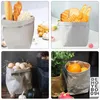 Gift Wrap Storage Bag Bread Toast Foldable Kraft Paper Refrigerator For El Home