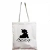 Bolsas de compras, bolsos de personajes de dibujos animados, bolso de hombro informal para niñas, bolso de lona elegante para mujer, bolso de mano de estilo coreano