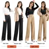 Women's Pants Capris High Waist And Wide Leg Pants Female Spring Autumn Vertical Casual Fashion Loose Straight Tube Floor Mopping Suit Trousers 230301