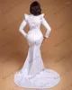Robes de soirée blanc haute qualité formelle sirène soirée manches longues appliques grande taille femmes élégantes robes de bal sur mesure