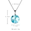 Pendant Necklaces Transparent Resin Ball Moon Necklace For Women 2023 Blue Sky White Cloud Chain Fashion Jewelry Girl Gift Party