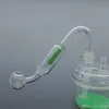 Accessoires pour fumeurs Pot à double filtrage Bongs en gros Tuyaux de brûleur à mazout Conduites d'eau Tuyaux en verre Plates-formes pétrolières