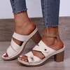 Slippers Women's Breathable Chunky Heels Outdoor Leisure Ladies Summer Beach High-heeled Thick With Fish Mouth Shoes