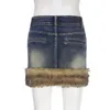 Faldas Y2K Feather Jeans Tie Dye Vintage Grunge Lápiz Mujeres Coreano Lindo Streetwear Aestehtic Bottom Chic 90s Estética