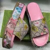 Fashion G Mens Womens Sandals Slippers Slide Designer роскошные плоские высокие каблуки Flip Flops Обувь вышитая платформа резиновая сандальная кожа.