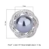 Cluster Anneaux De Luxe 14 MM Blanc Noir Grande Perle Réglable Fleur Anneaux pour Femmes Lab Diamant Cocktail Partie Fine Bijoux Déclaration En Gros G230228