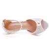 Королева Queen White Pearl Women Women Open Toe High Hell