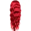 Маленький кружевный парик красная большая волна длинно вьющиеся парик женский химический волокно парики 230301