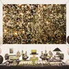 Andra evenemangsfestartiklar 1 6m Bright Gold Glitter Födelsedag Bakgrund Baby Shower Wedding Decor Wall Backdrop Curtain Decoration 230228