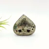 Figurines décoratives belle 1PC Pyrite naturelle en forme de coeur cristal hérisson guérison pierre précieuse énergie sculpture cristaux de Quartz
