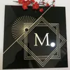 Party Decoration Custom Mirror Gold Acrylic Square Name Sign Logo för butiksbutik Personlig gåva