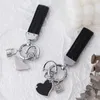 Women Designer Keychains Classic Exquisite Lanyards Men Luxury Leather Car Key Chain Fashion Heart Keyring Bags Pendant