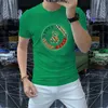 2023 camisetas masculinas broca quente popular camiseta masculina de manga curta estação europeia nova camiseta masculina topo gelo seda algodão respirável camiseta