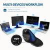 MICE Delux M618XSD Seeker Ergonomische verticale muis met OLED -scherm 4000DPI Oplaadbare 1000MA verwijderbare achteromslag voor computer 230301