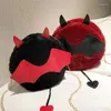 Evening Bags 7.5 Inch Funny Bat Plush Bag Girl Winter Cute Devil Mini Coin Purse