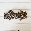 Accessori per capelli Fascia per capelli con fiocchi di leopardo per bambini Fasce per capelli pieghettate per bambini Copricapo per turbante largo per ragazza