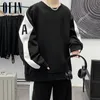 Męskie dresy, oein unisex duże bluzy i set jogger 2023 Spring Fleece Lined Streetwear 2 sztuki Suit joggingowy mody 230228