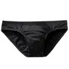 Underpants Man Briefs Breathable Low Waist Cotton Solid Color Stretchy Sweat Absorbing Male Underwear Clothes For Daily