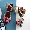 Dress Shoes Fretwork Style Women Gold Summer Sandals Narrow Strap Flower Decor Prom Party Pumps 5cm Bird Cage High Heels Sandalias Size43L230301