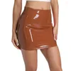 Skirts Women PU Half Dress Bodycon Leather Solid Color Spring Fall Street Casual Party Zipper High Waist Skirt Club Wear