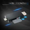 Memory Card Readers JJC UHS-II SD MSD Card Reader USB 3.1/Micro USB 2.0/Type C USB 3.1 to SD Micro SD TF Memory Card Adapter for PC Laptop Phone OTG 230228