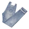 Männer Jeans Frühling Sommer Dünne Denim Slim Fit Europäischen Amerikanischen High-end-Marke Kleine Gerade Hosen XW2069-1