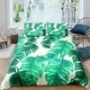 Наборы постельных принадлежностей Zeimon Tropical Leaves Pattern Patchet Cover Set King Queen Full Twin Size Bed Luxury 2 3pcs S 230228