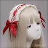 Hårtillbehör Girls 'härliga japanska Lolita Lace Hoop Vuxen Ribbon Bow Hairpins Anime Maid Cosplay Headdess Baby Baby