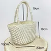 Sommer Neue handgewebte Tasche Leder Mesh Tasche in Mesh Persönlichkeit Mode Tasche 230301