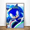 Cartoon Sonic Video Game Poster Anime Art Canvas schilderij Wall Decor Afbeelding Kinderen Decoratieve kamer Slaapkamer Cuadros Decor Woo