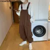 Men's Pants Handsome All match Rompers INCERUN Solid Schoolbag Buckle Leisure Overalls Jumpsuit Large Pocket Sleeveless S 5XL 230301