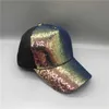 Ball Caps Summer Sequin Women Baseball Cap New 2020 Color Breathable Mesh Hat Adjustable Outdoor Student Sport Black Peaked SunhatJ230228