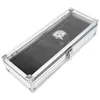 1 stücke 6/12 Grids Slots Aluminium Uhren Box Schmuck Display Lagerung Platz Fall Wildleder Innen Container Uhr Schatulle