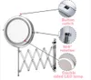 Led Makeup Mirrors With Light Folding Wall Vanity Mirror Magnifying Double Sided Touch Bright Adjustable Bathroom Mirrors