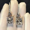 Moissanite Earrings 18k Bright Cut Womens Diamond Dangle Earrings Jewelry Fashion Wedding Engagement Earrings For Womens