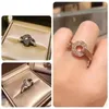 Diamantring Silver Rose Guld Ring Tanzanit Vigselringar för kvinnor Förlovningsringar för män 6 7 8 9 10